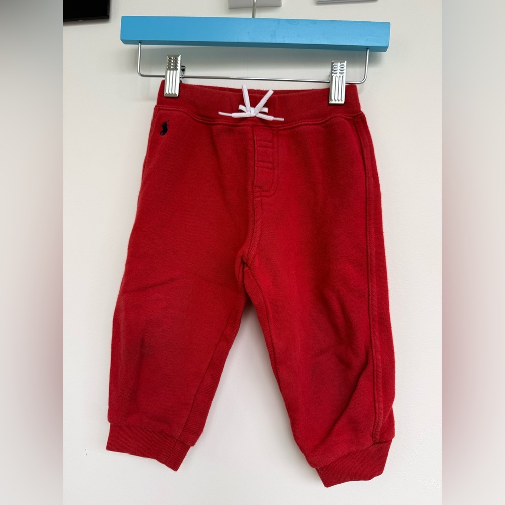 Ralph Lauren Red Toddler Fleece Joggers
